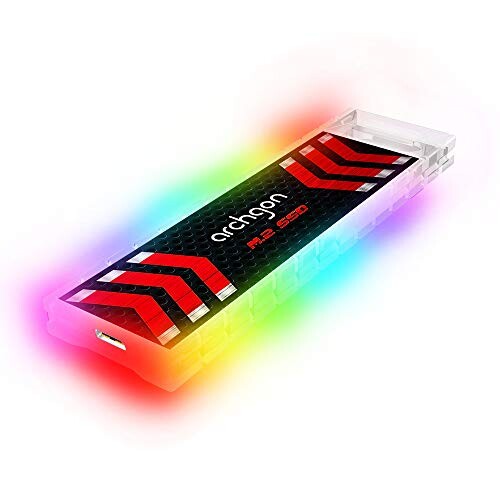 Archgon 480GB RGB (発光型) 外付けSSD USB3.1 Gen2対応 ポータブルSSD 転送速度最大500MB/S -550MB/S Type-A, Type-C ケーブル両方付属