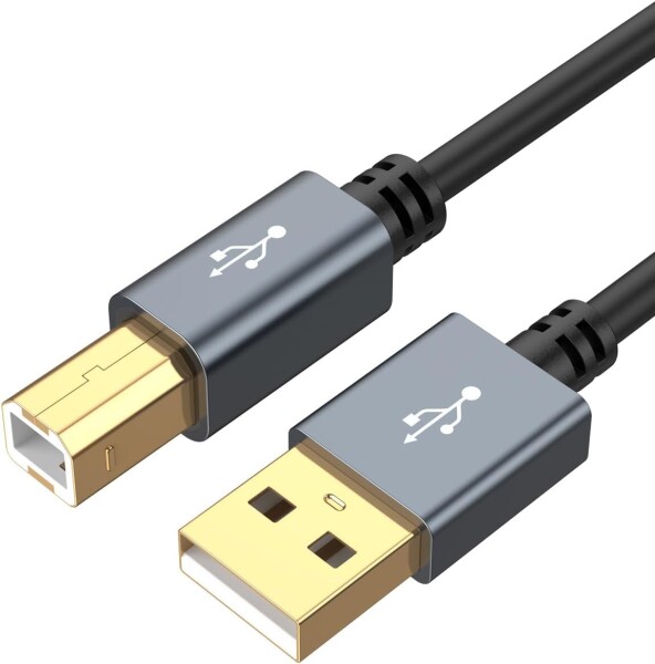 USBプリンターケーブル, CableCreation USB 2.0 A (オス) to Type B (オス) スキャナーケーブル HP、Cannon、Brother、Epson、Dell、Xero