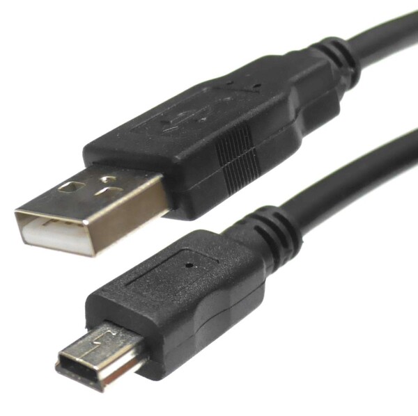 オーディオファン miniUSBケーブル USB2.0 フェライトコア付き タイプA to ミニUSB ブラック 1.5m