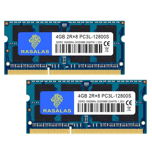 DDR3L 1600MHz PC3L-12800 Sodimm 4GB×2枚 Non ECC 電圧 1.35V ＆ 1.5V 両対応 CL11 2Rx8 204 Pin ノートPC用 メモリ
