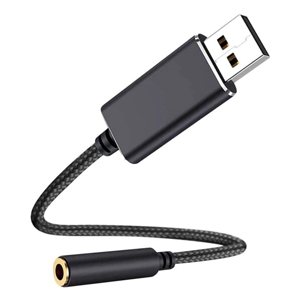 サムコス usb to 3.5mm オーディオケーブル USB外付け サウンドカード USBオーディオ変換アダプタ USBポート-3極（TRS）/4極（TRRS）3.5m