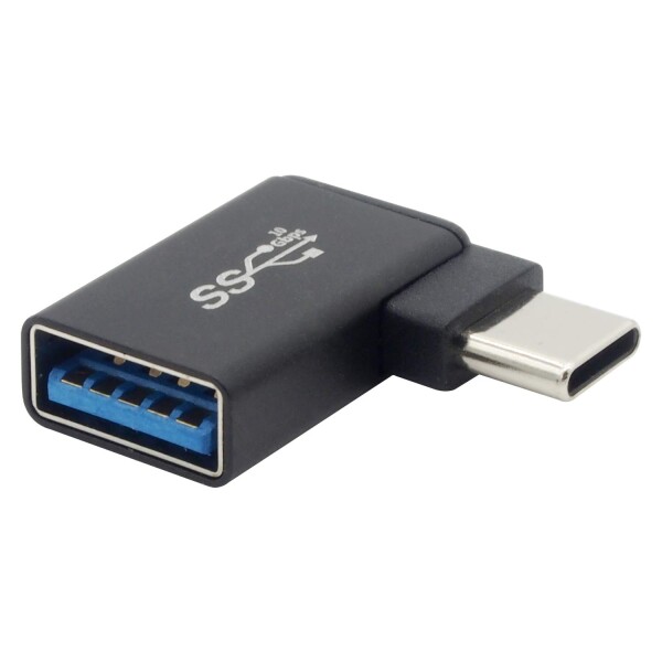 オーディオファン USB-C to USB-A変換アダプタ 10Gbps USB3.2 Gen2 高速転送 L字型コネクタ Type-Cオス(CD) - Type-Aメス(C)