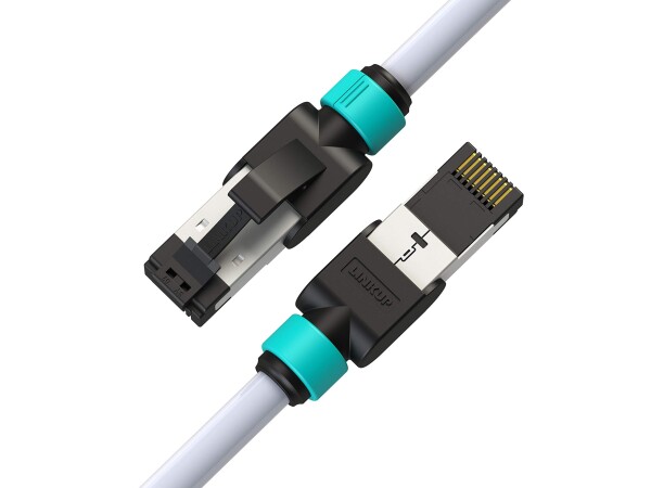 LINKUP (Versiv認証) LAN ケーブル Cat7-7.6M 10ギガビット RJ45 コネクタ S/FTP 二重 シールド イーサネット PS4 ルーター モデム イ