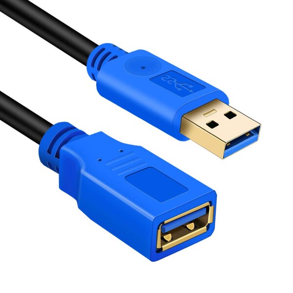 USB 3.0延長ケーブル1m、Hanprme USB 3.0高速エクステンダーコードタイプAからメス、プレイステーション用、Xbox、USBフラッシュドライブ