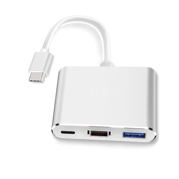 USB Type C HDMI アダプタ 3 in 1 USB-C ハブ 変換 4K 解像度 hdmiポート + USB3.0 高速データ + USB-C PD急速充電 適用 MacBook Pro/Mac