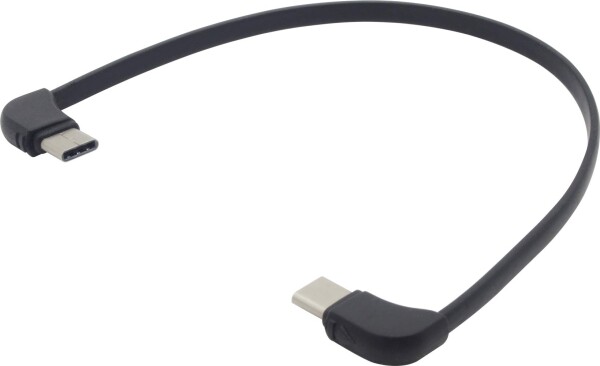オーディオファン タイプC USBケーブル 両端 L字タイプ QC3.0対応 オス-オス Galaxy S10 / S10+ / S9 / S9+ / docomo 急速充電3 対応 /