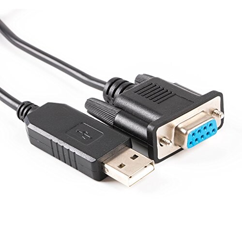 PL2303TA USB RS232〜DB9クロス・ワイヤード・ロールオーバ・ヌル・モデム・ケーブル (Standard pinout: 2-RXD, 3-TXD, 5-GND, 7-RTS 8-C