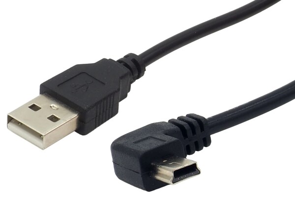 オーディオファン miniUSBケーブル PS3用 コントローラー充電対応 L字 miniUSB オス - USB-A オス miniB L字型D PS3 データ通信不可 充電