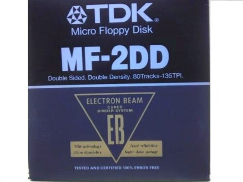 TDK ワープロ用 3.5インチ 2DD フロッピーディスク 1枚 アンフォーマット MF2DD プラスチックケース入 EB