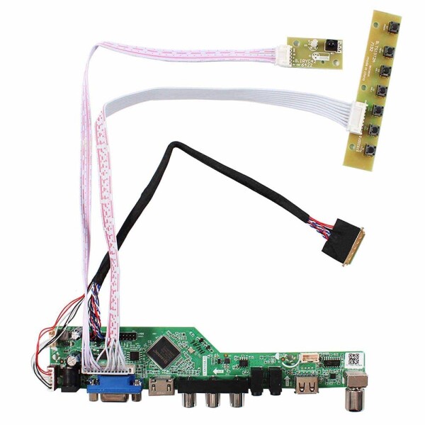 VSDISPLAY HDMI VGA AV USB LCDコントローラー基板 対応 10.1インチ 解像度1024x600 LVDS 40ピン 液晶パネル