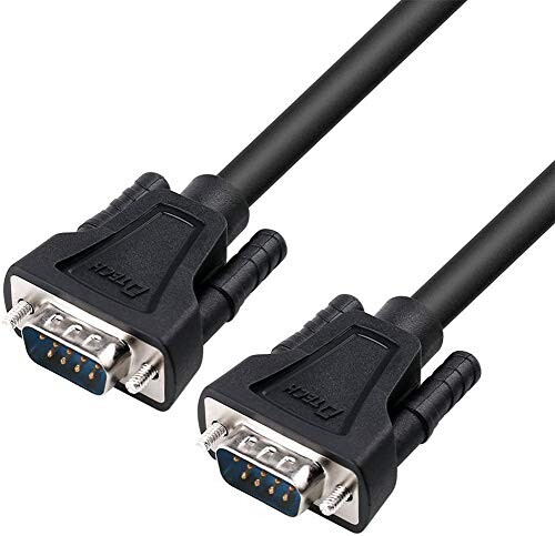 DTECH RS232C シリアル ケーブル 5m クロスケーブル ヌルモデムケーブル D-Sub9ピン オス - D-Sub9ピン オス DB9 Null Modem Cable