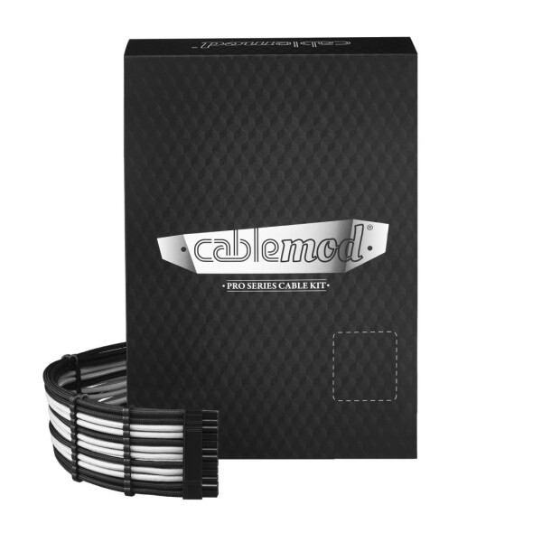 CableMod E-Series Pro ModFlex Sleeved Cable Kit for EVGA G/G+ / P/P+ / T (Black + White)