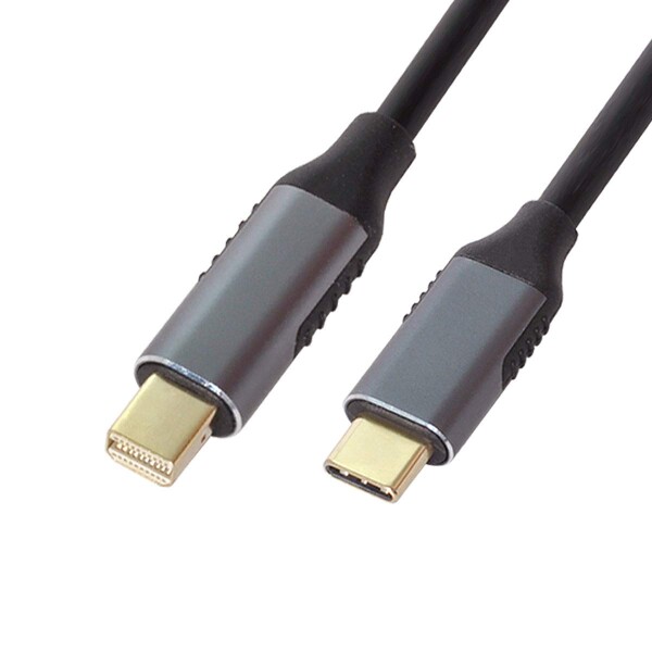 xiwai USB 3.1 Type C USB-C ソース - Mini DisplayPort DP ディスプレイ オス 4K モニターケーブル ノートパソコン用 1.8m