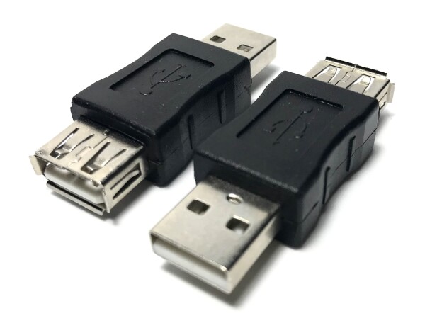 Access USB 2.0 メス/メス 中継アダプタ ブラック USB 2.0 延長アダプタ USBA20-OM2P