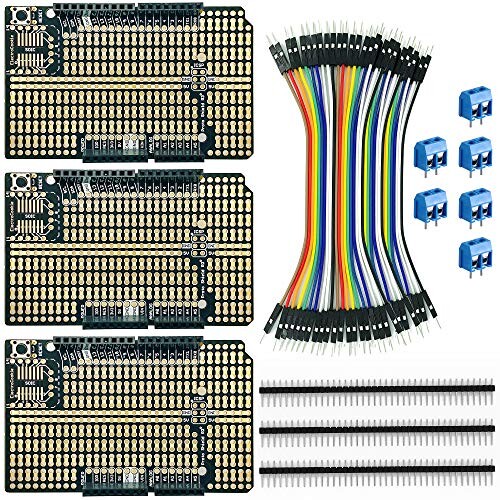 エレクトロクッキー Arduino プロトタイプ シールドボードキット スタッカブル DIY 拡張 プロト プリント基板 PCB Arduino Uno R3用 (3枚