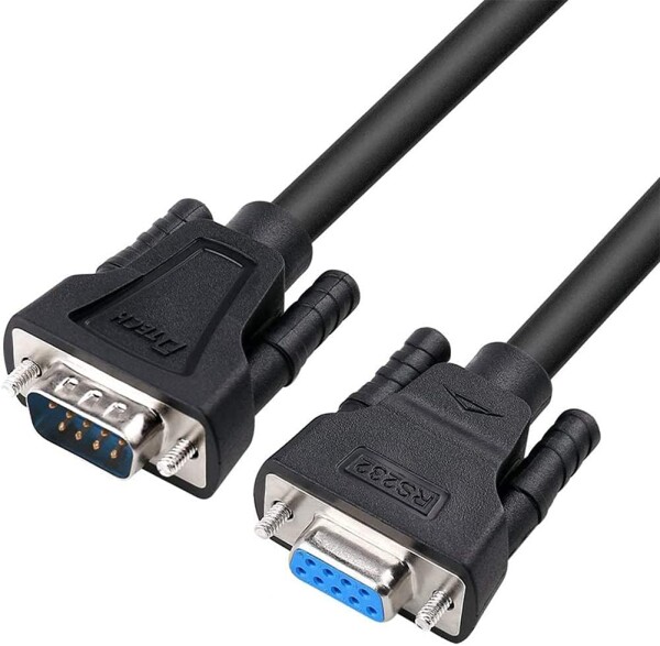 DTECH RS232C 延長ケーブル 1.5m オス-メス シリアル クロス ケーブル DB9 Cable Null Modem ヌルモデムケーブル