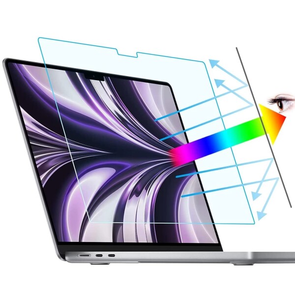 MacBook Air M2チップ （2022モデル） 13.6インチ 用の ブルーライトカットフィルム 液晶保護フィルム トラックパッドフィルム 反射防止