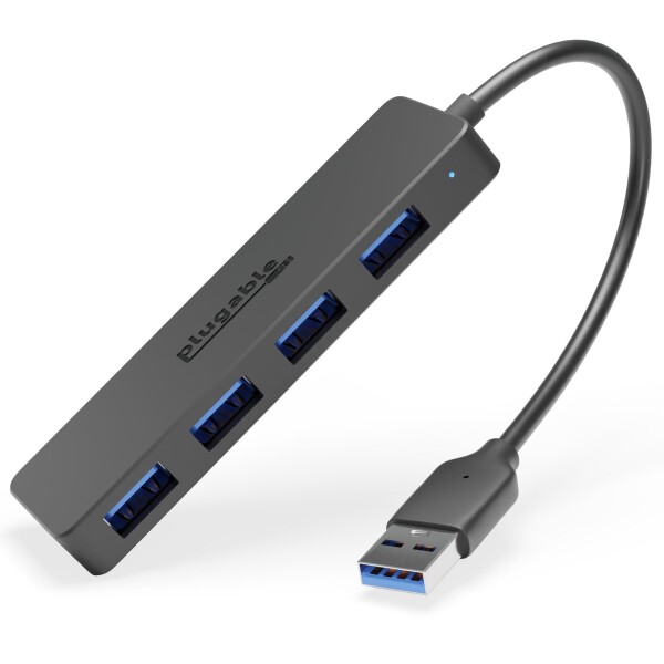 Plugable USB 3.0 ハブ 4 ポート Windows PC Surface Pro Chromebook Linux Android で使用可能, 充電には非対応