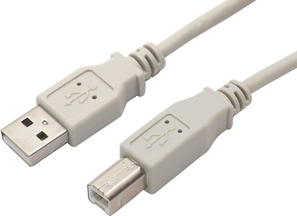 オーディオファン BタイプUSBケーブル USB Aオス - Bオス USB2.0 スキャナー プリンター ケーブル ライトグレー 約1.8m