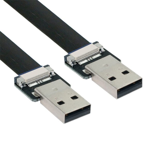 Xiwai 0.5m USB 2.0 Type-A オス - Type-A オス データ フラット スリム FPC ケーブル FPV ディスク スキャナー プリンター用