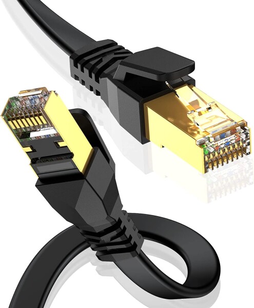 LANケーブル CAT8 7.5M,超高速40Gbps/2000MHz RJ45 カテゴリー8準拠 イーサネットケーブル 爪折れ防止 STP シールド モデム ルータ PS3 P