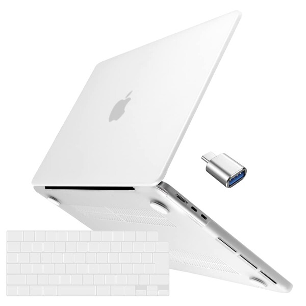 Batiana for New MacBook Air13.6インチケース2022 M2チップモデルA2681保護ハードケース、クリアTPUキーボードカバー、マットクリア