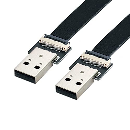 ChenYang CY フラットスリム FPC USB 2.0 Type-A オスからUSB 2.0 Type-A オスデータケーブル FPV & ディスク & スキャナー & プリンター