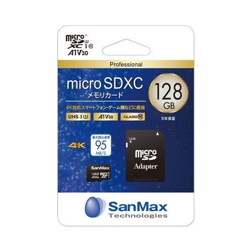 microSDカード 128GB V30 SMP128AV