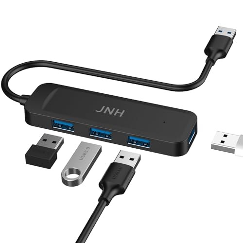 JNH USB ハブ USB3.2 Gen1 4ポート 5Gbps高速転送 USB-A拡張 USB HUB バスパワー 軽量 新型PS5 / PS5 / PS4 Windows MacBook OS Linux 対