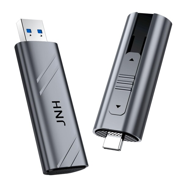 JNH ポータブル SSD 外付け 512GB 1050MB/s USB3.2 Gen2 10Gbps Type-A/Type-C 両対応 3D TLC スティックタイプ SSD 新型PS5/PS5/PS4対応