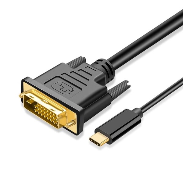 MMOBIEL USB-C - DVI ケーブル アダプター - オス USB-C - オス DVI-D デュアル リンク MacBook、iPad、Dell XPS などと互換性あり - ケ