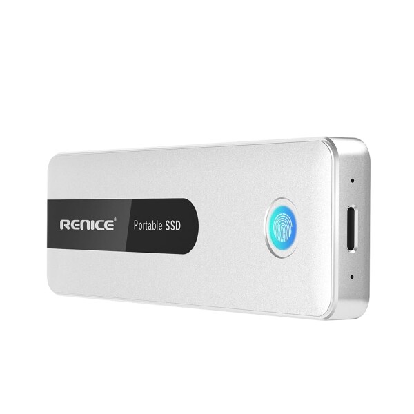 RENICE 1TB SSD 外付け 指紋認証 読出最大1000MB/秒 USB3.2 Gen2 小型 耐衝撃 防塵防滴 ポータブルSSD for 機密ファイル、画像、ビデオの