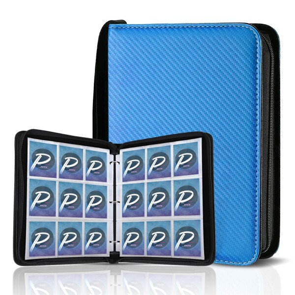 PAKESI カードファイル 9ポケット 大容量 900枚収納可能 50ページ入り PU素材 防水耐摩耗 トレカファイル コレクターカードホルダー スカ